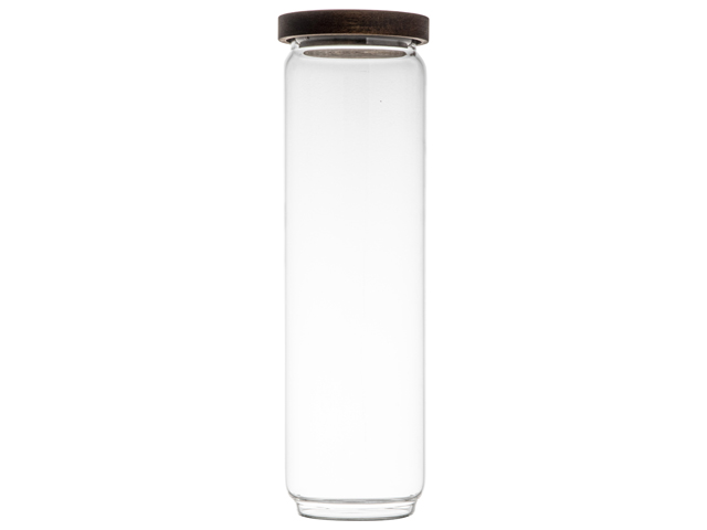 Storage Jar Glass/acacia D9x30cm Gift
