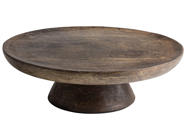 Cake Stand Mango Wood D30x9cm Gift
