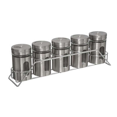Spice Rack X5 Stainless Steel Gift