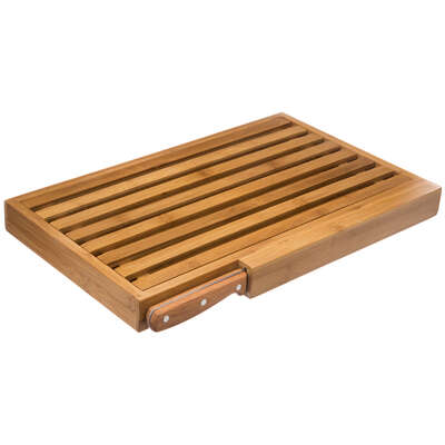 Bamboo Bread Board + Knife 44x27 Gift