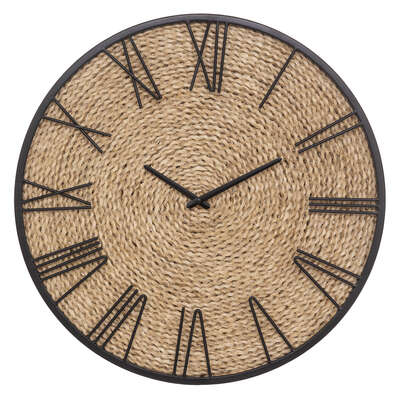 Straw & Metal Clock D50 Nico Gift