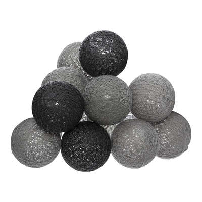 Led Battery 10 Ball D6 Garland 165cm Smoky Gift