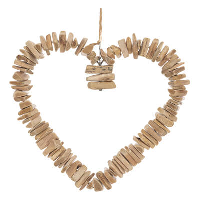Hanging Wooden Heart Deco Agnes 35cm Gift
