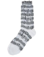 Socks Womens Sheet Music Keyboard Black White Gift