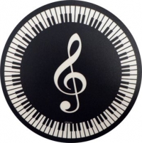 Mouse Mat Treble Clef And Keyboard Circular Gift