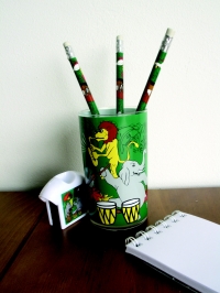 Animal Band Gift Set Beaker 3 Pencils + Sharpener Gift