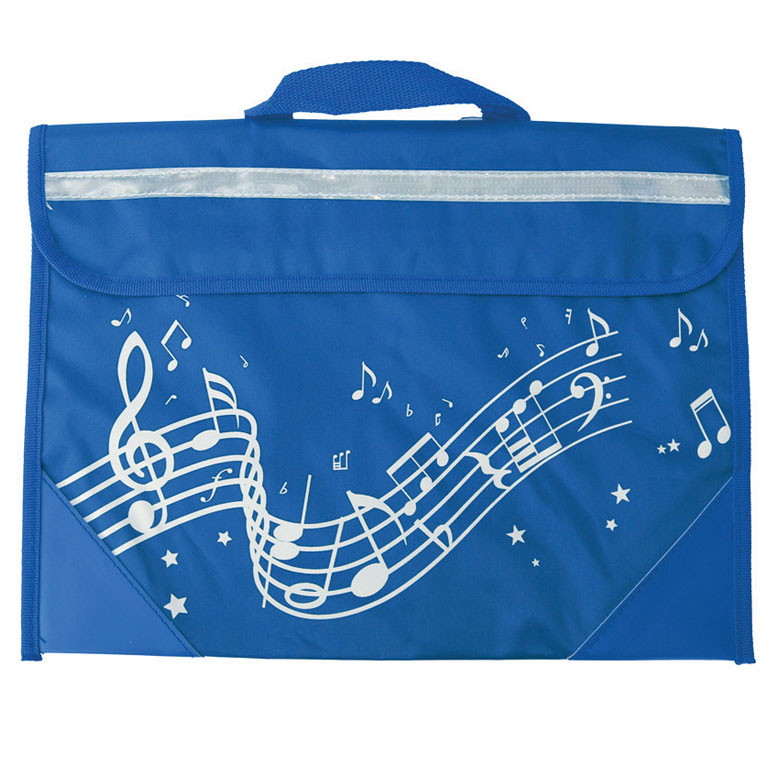 School Bag Wavy Stave Design Navy Blue Gift