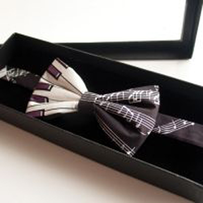 Bow Tie Silk Keyboard & Black Manuscript Gift