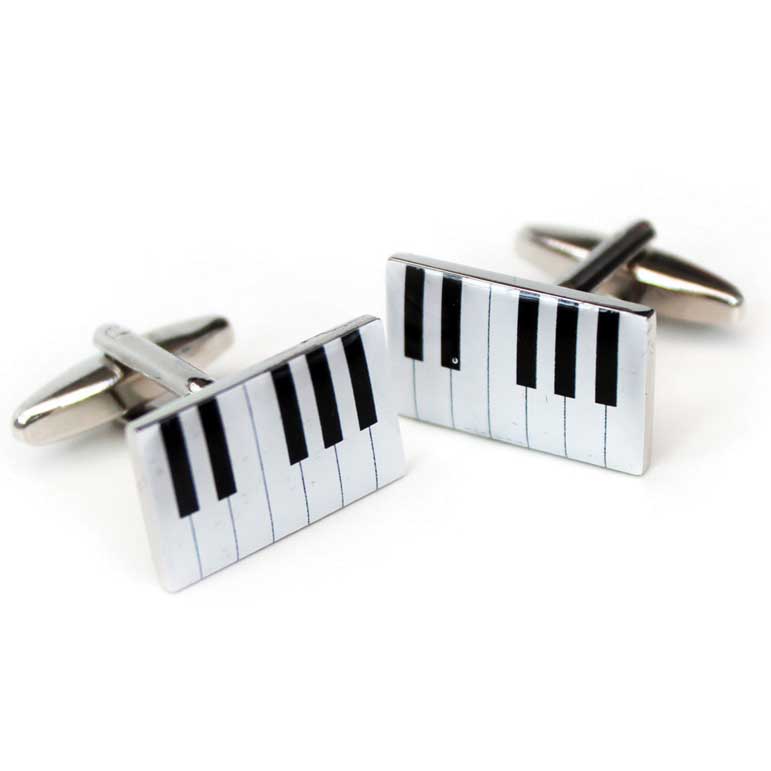 Cufflinks Piano Keyboard Rectangular Gift