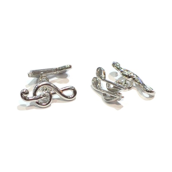 Cufflinks Treble Clef & Musical Notes Chain Style Gift