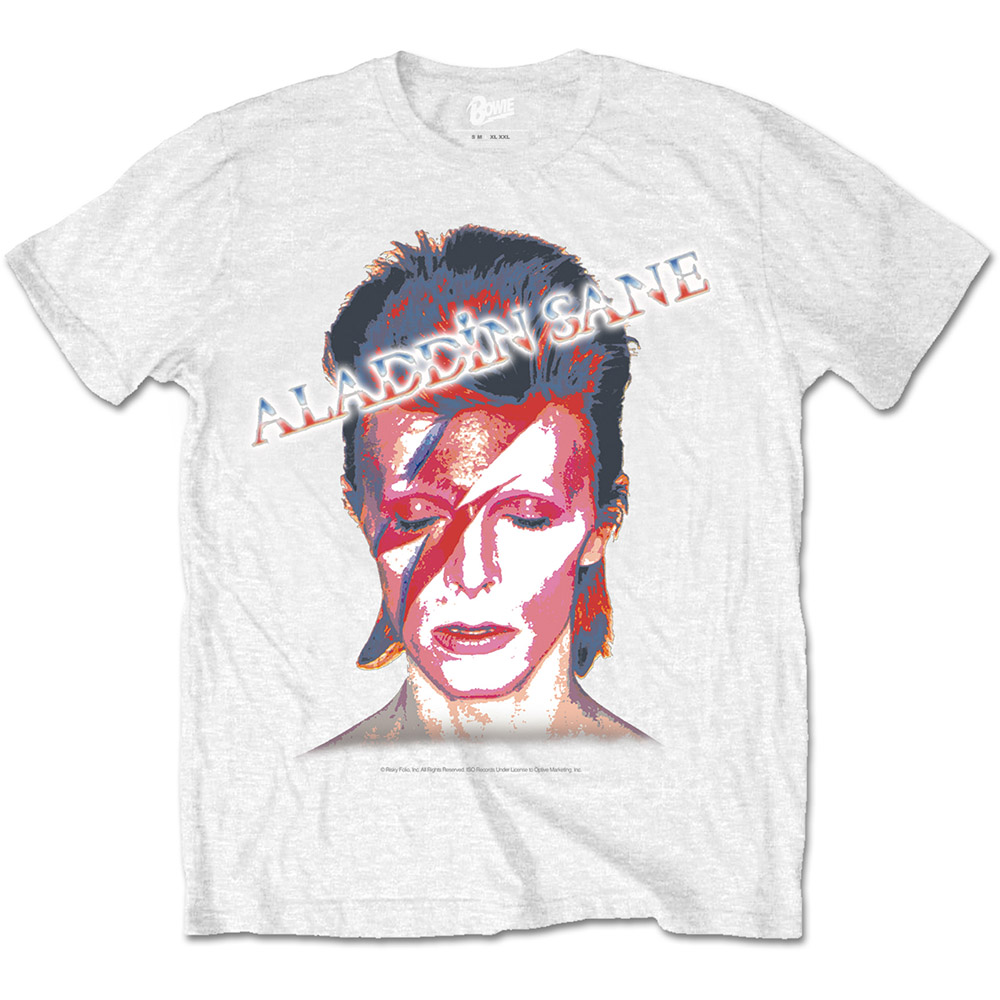 David Bowie T Shirt Aladdin Sane Mens Small Gift