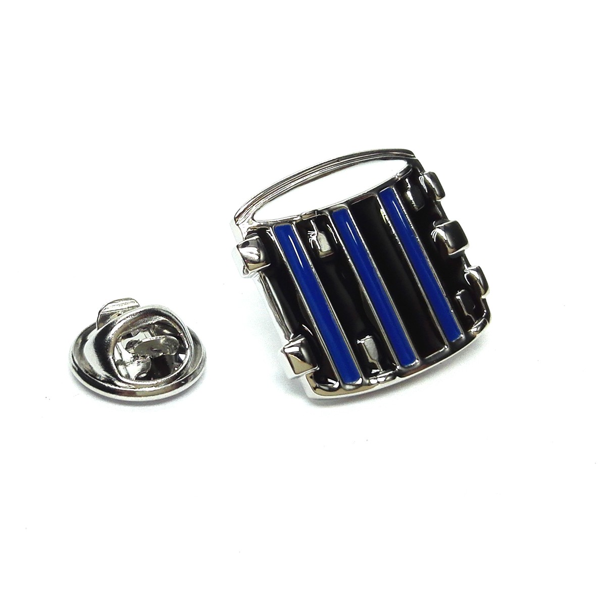 Pin Badge Drum Black & Blue Gift
