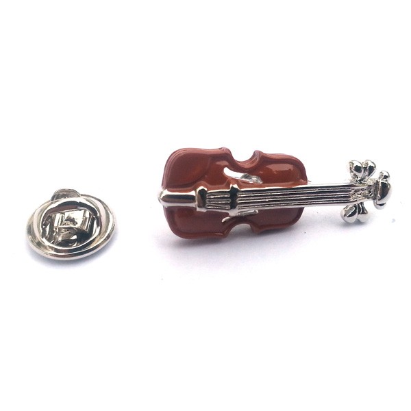 Pin Badge Violin Brown Gift