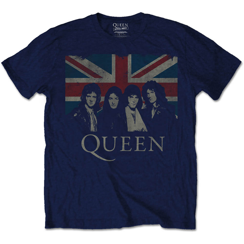 Queen T Shirt Union Jack Mens Medium Gift