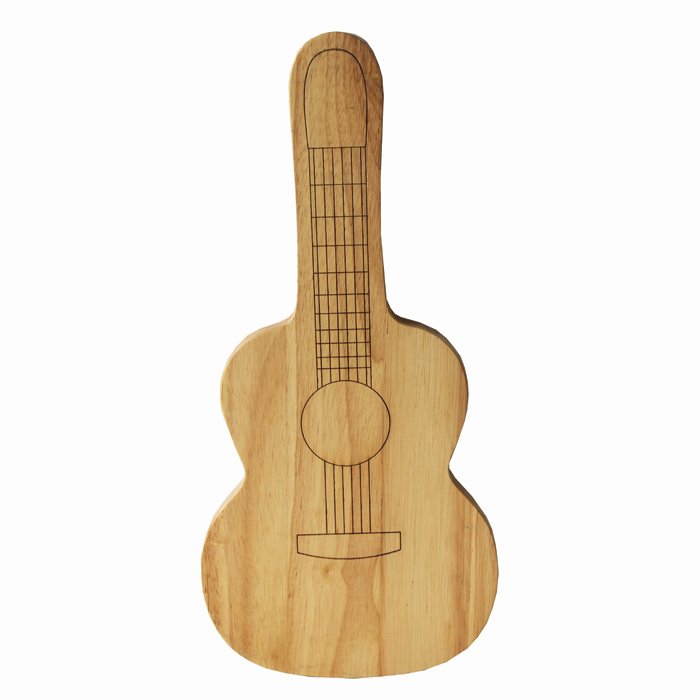 Wooden Chopping Board Guitar Gift