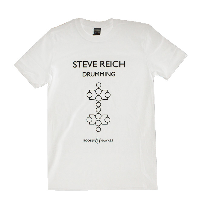 Steve Reich T Shirt Drumming Large White Gift