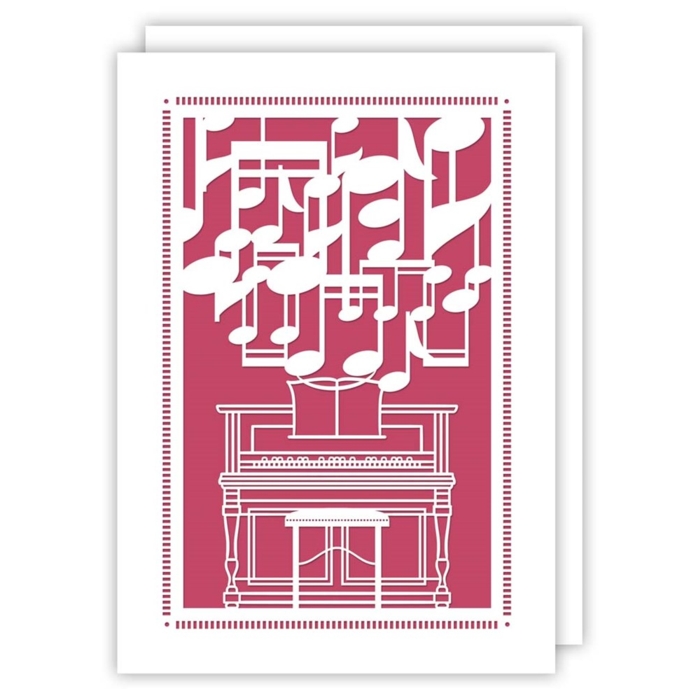 Greetings Card Piano Notes Delicatissimo Gift