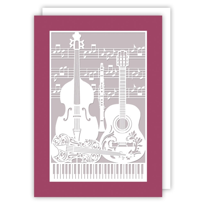 Greetings Card Musical Instruments Delicatissimo Gift