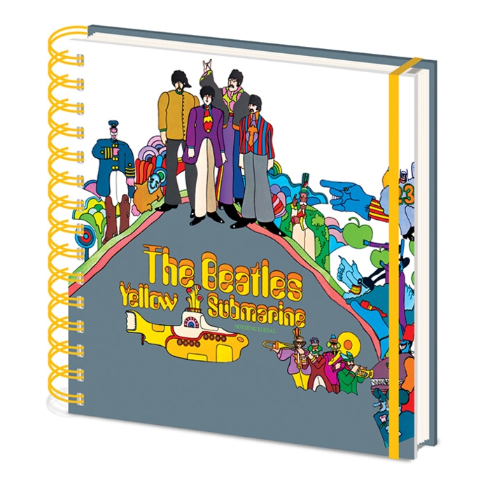 Beatles Square Notebook Yellow Submarine Gift