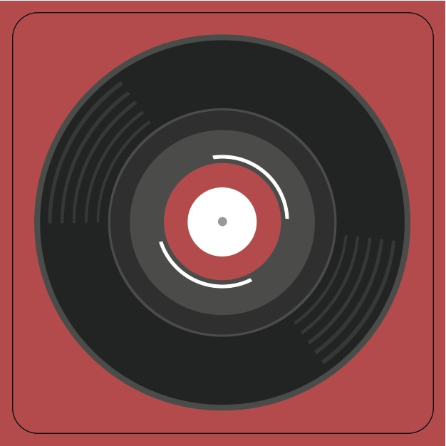Rock Club Coaster Vinyl Gift