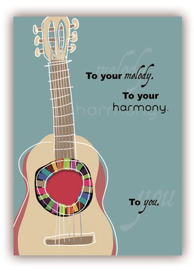 Greetings Card Guitar Harmony Gift