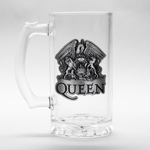Queen Boxed Glass Stein Crest Gift