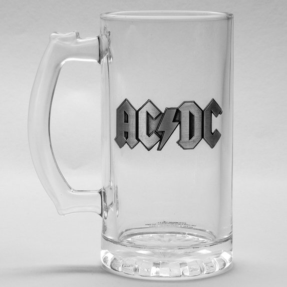 AC/DC Boxed Glass Stein Logo Gift
