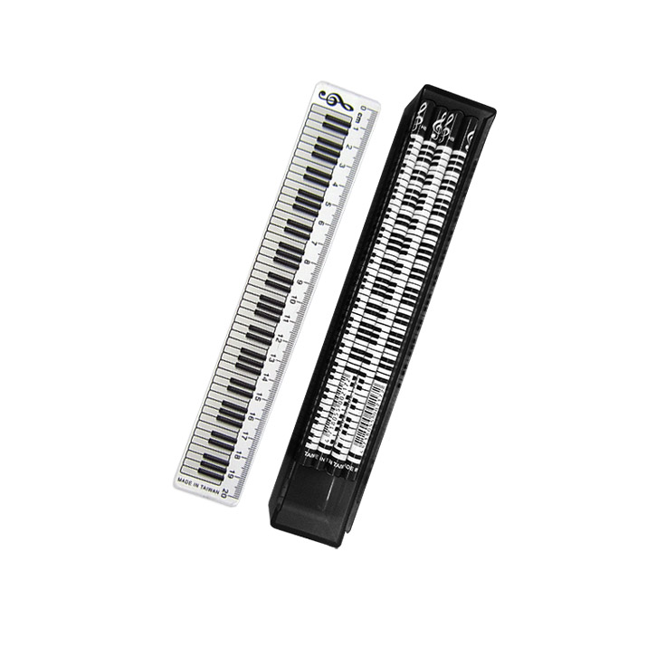 Ruler Kit With 12 Pencils Black Keyboard Gift