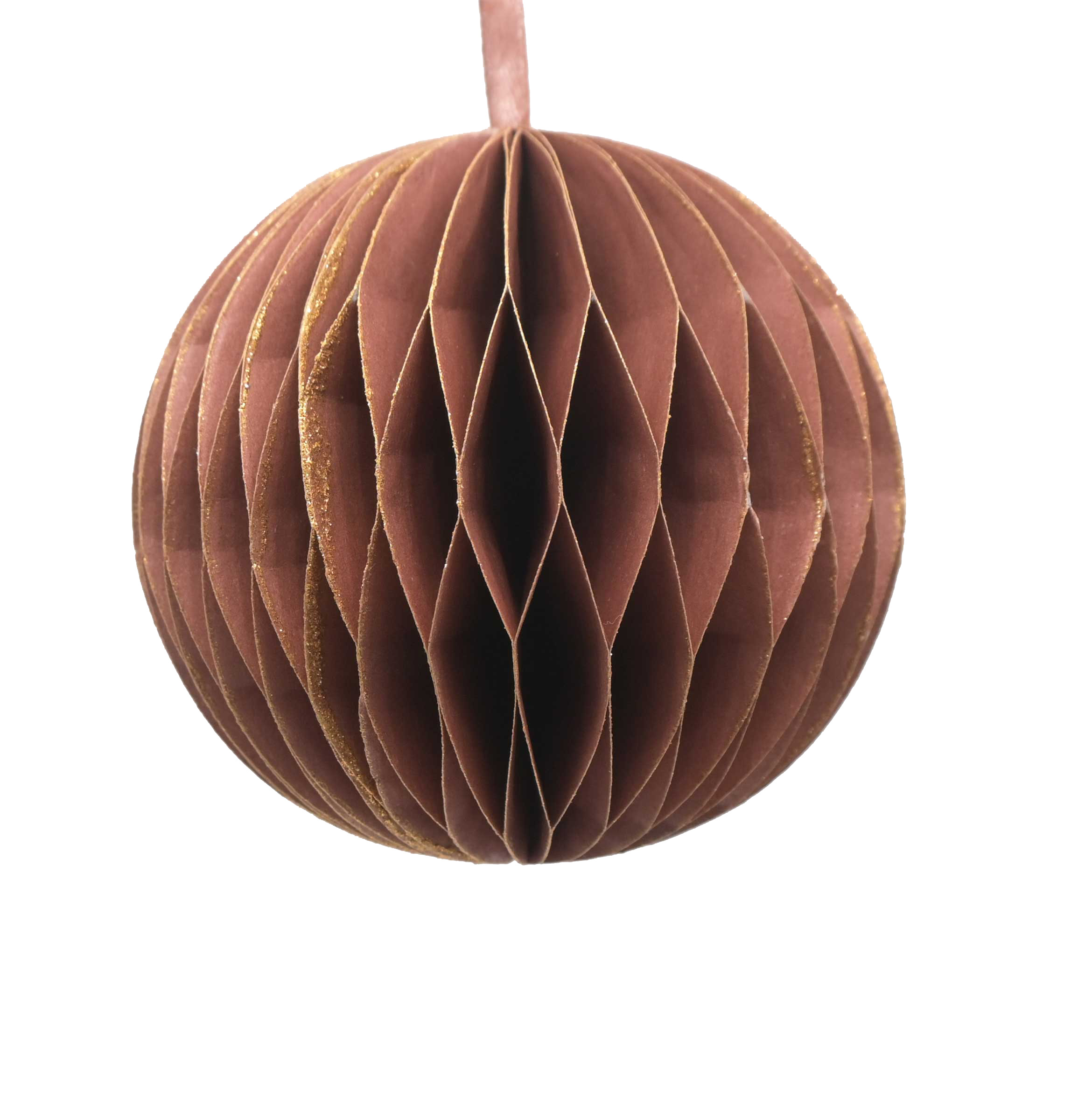 Paper Honeycomb Ball Glitter Bronze 10cm Gift