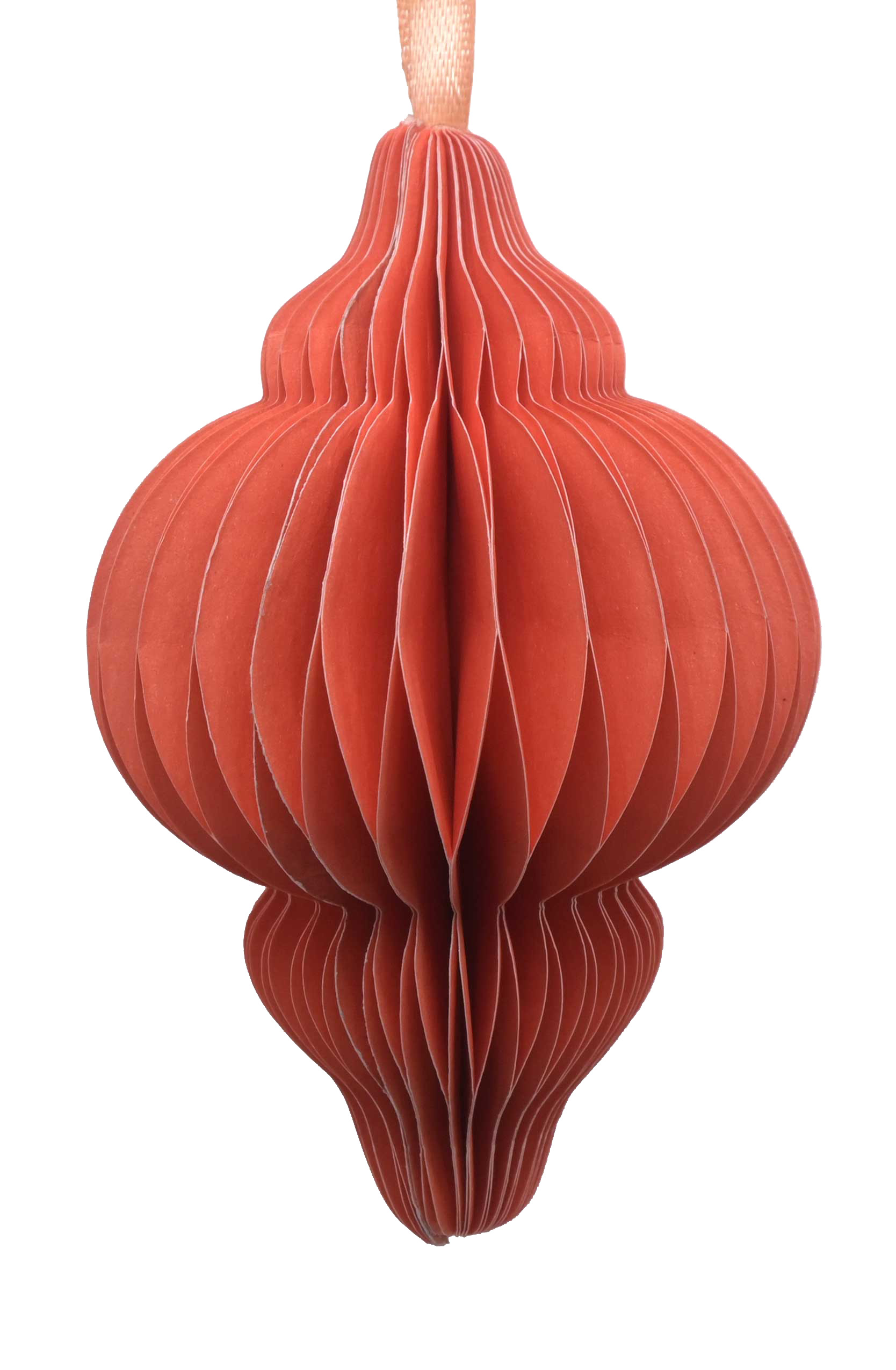 Brights Paper Honeycomb Finial Orange 10cm Gift