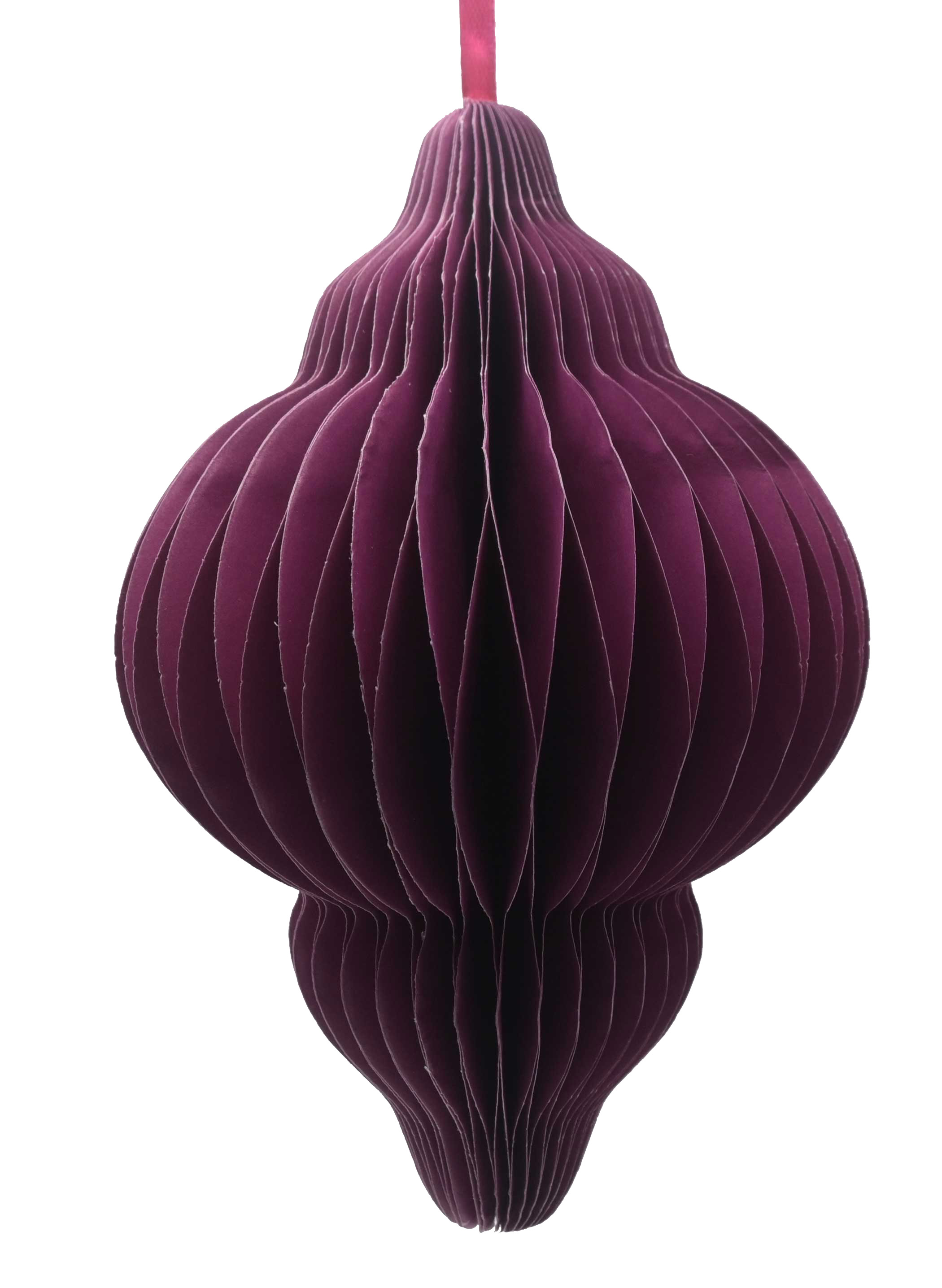 Brights Paper Honeycomb Finial Purple 20cm Gift