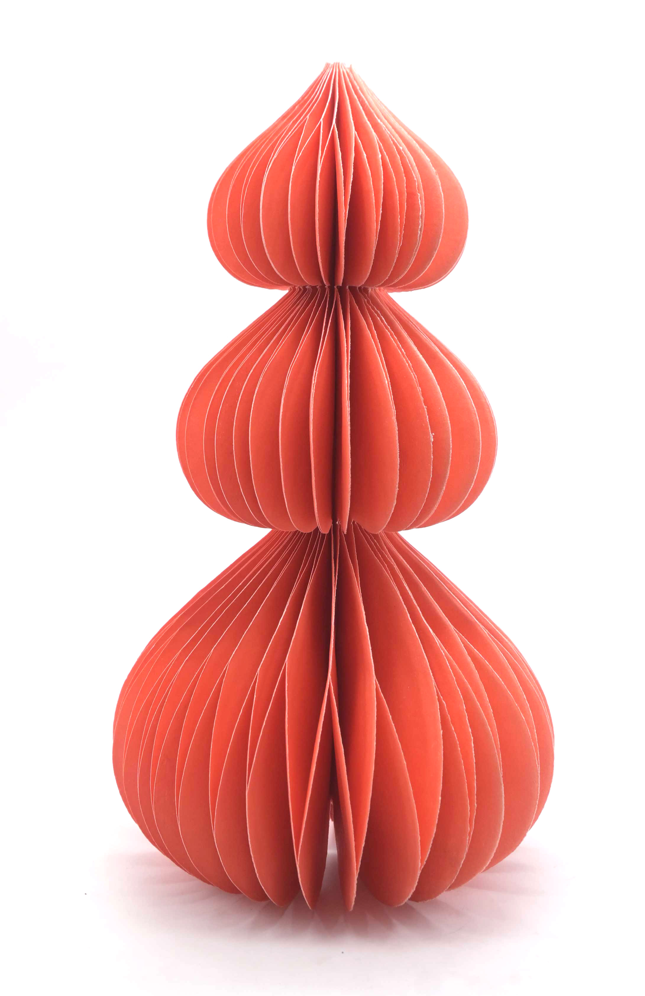 Brights Paper Honeycomb Standing Tree Orange 20cm Gift