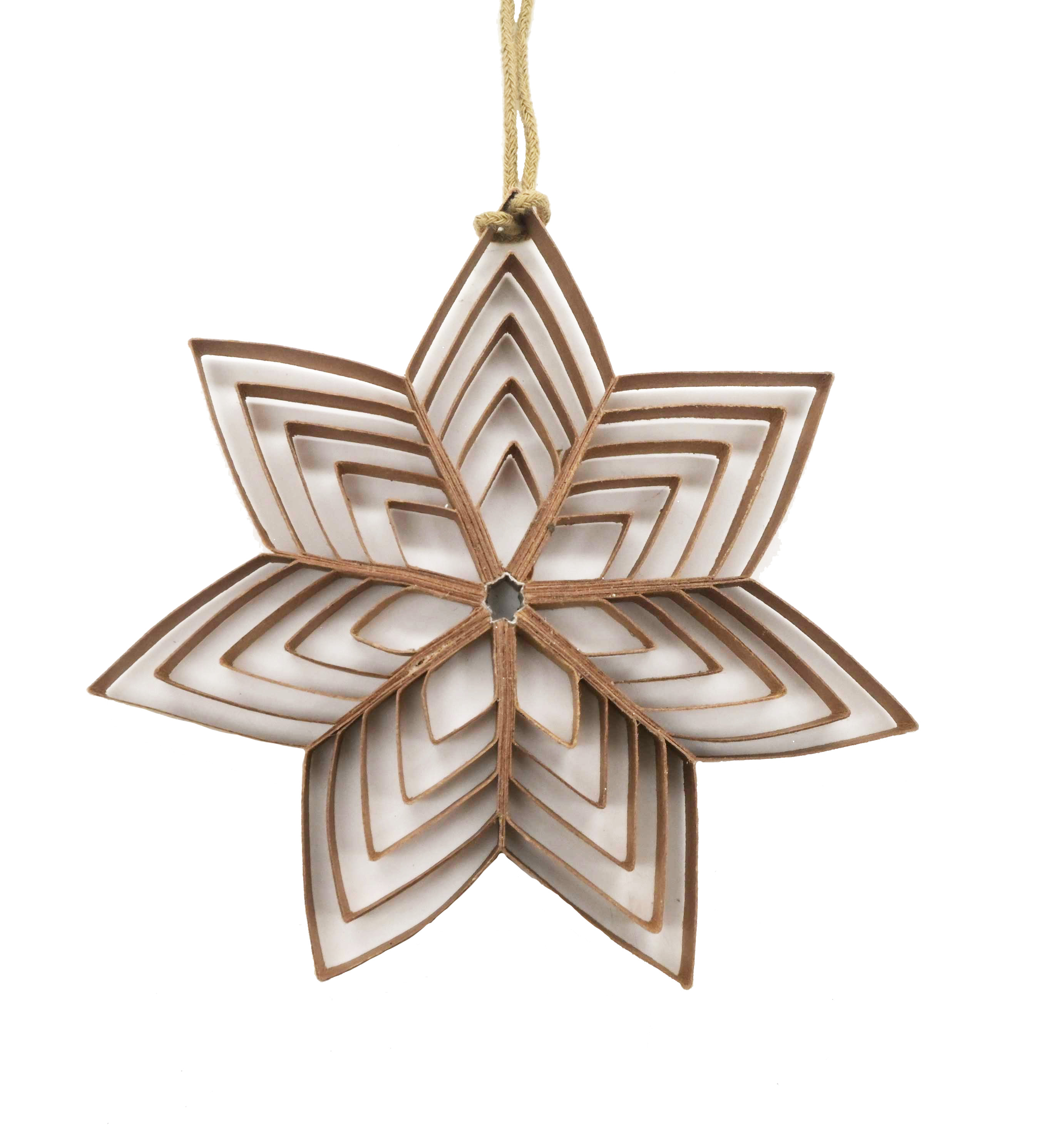 Paper Snowflake Star Kraft 15cm Gift
