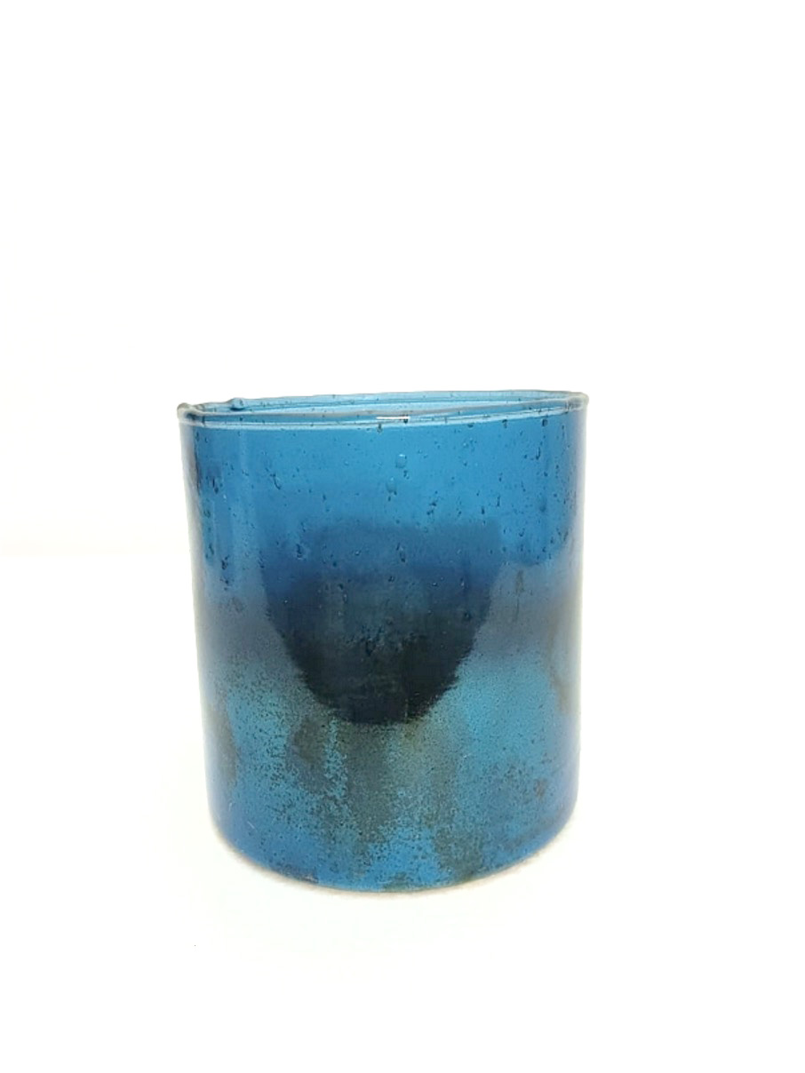 Tealight Holder In Stone Finish Blue Gift