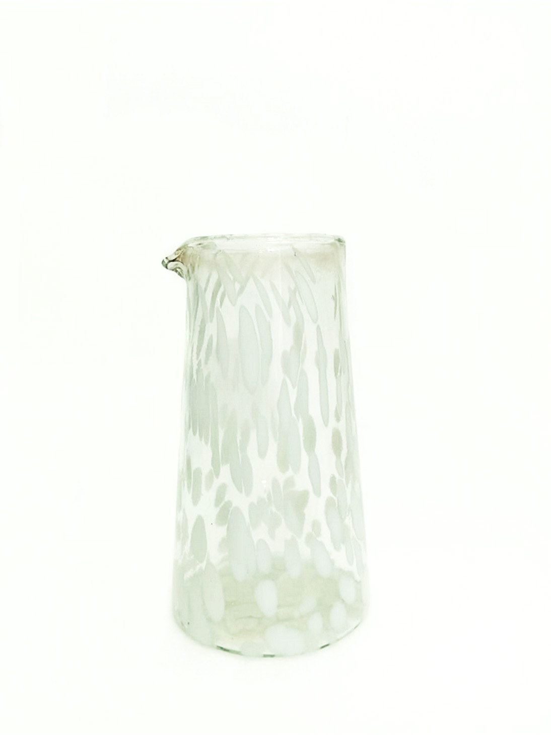 Speckled Recycled Glass Carafe White 19cm Gift