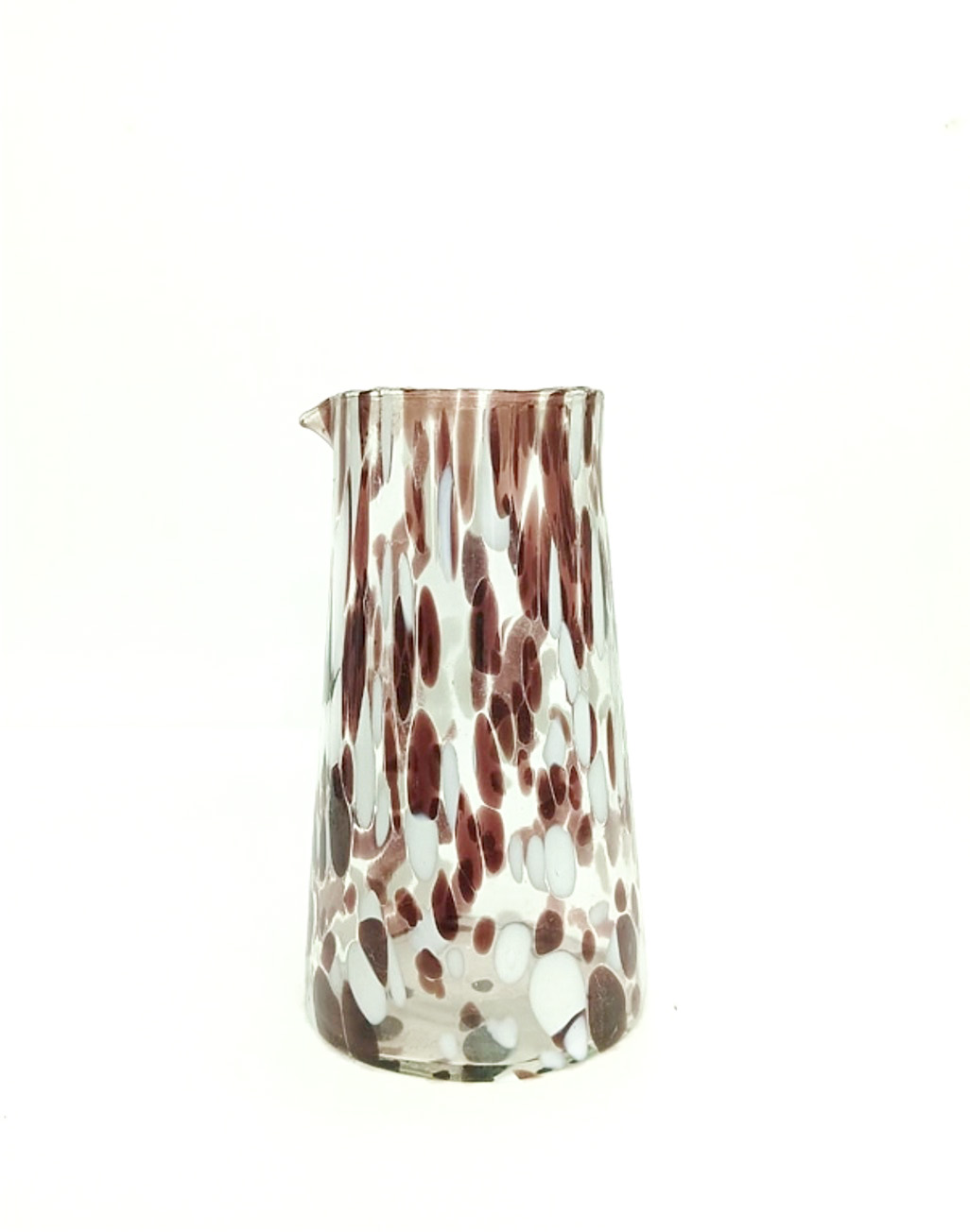 Speckled Recycled Glass Caraffe Brown 19cm Gift
