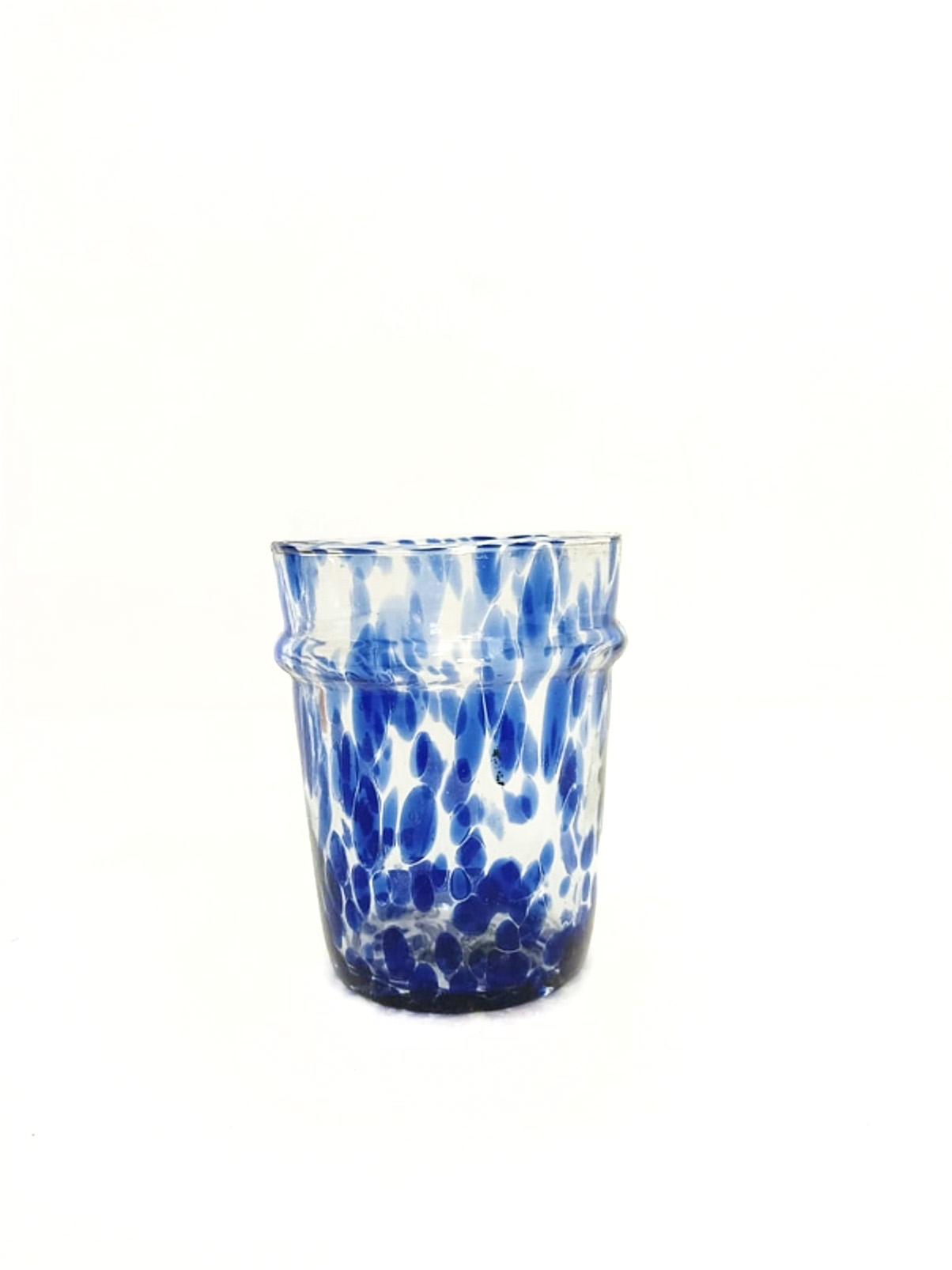 Speckled Recycled Glass Tumbler Blue 10cm Gift