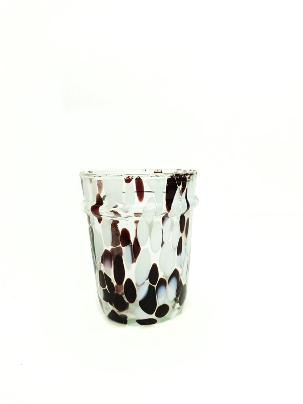 Speckled Recycled Glass Tumbler Brown 10cm Gift