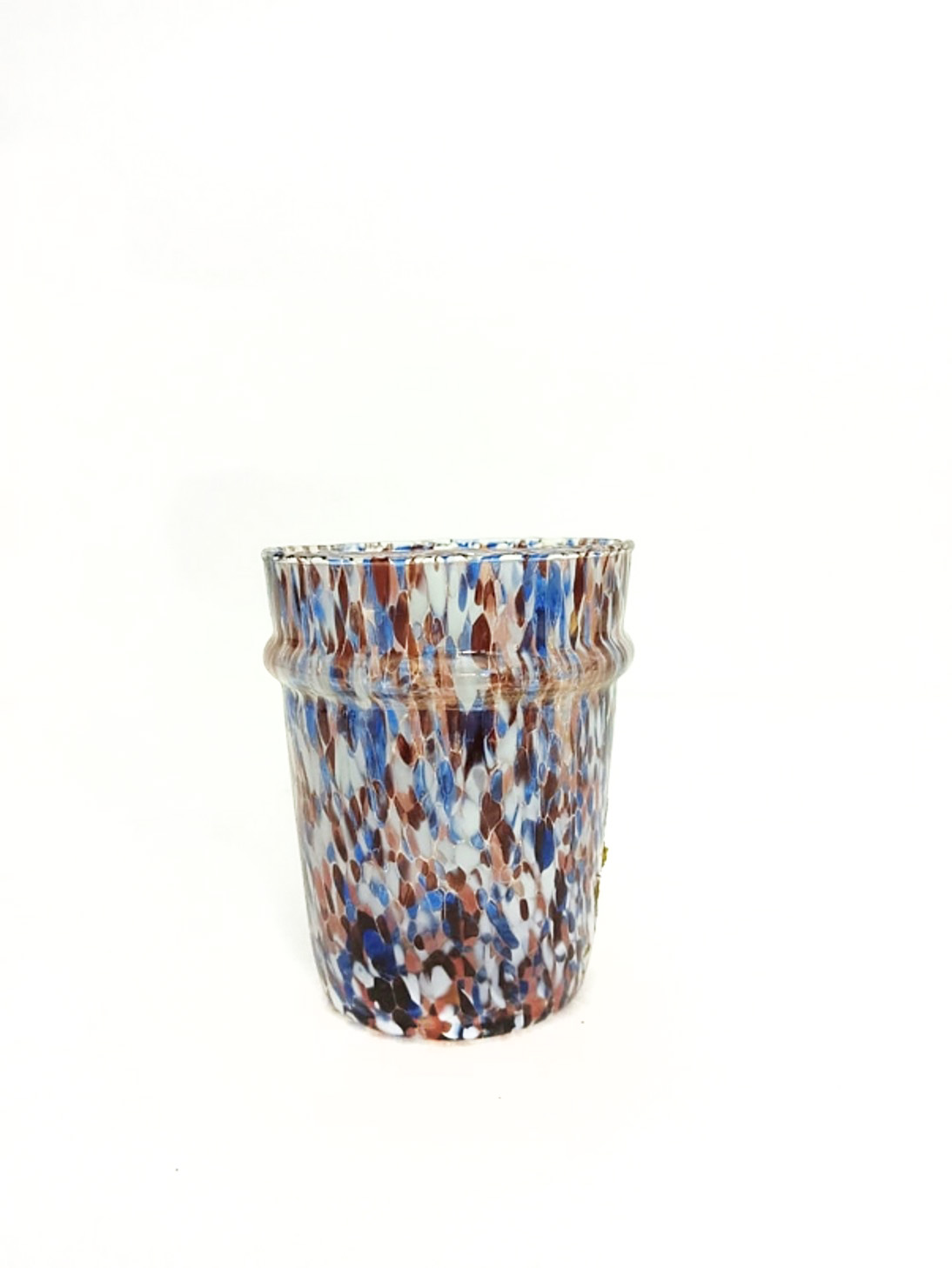 Speckled Recycled Glass Tumbler Multi 10cm Gift