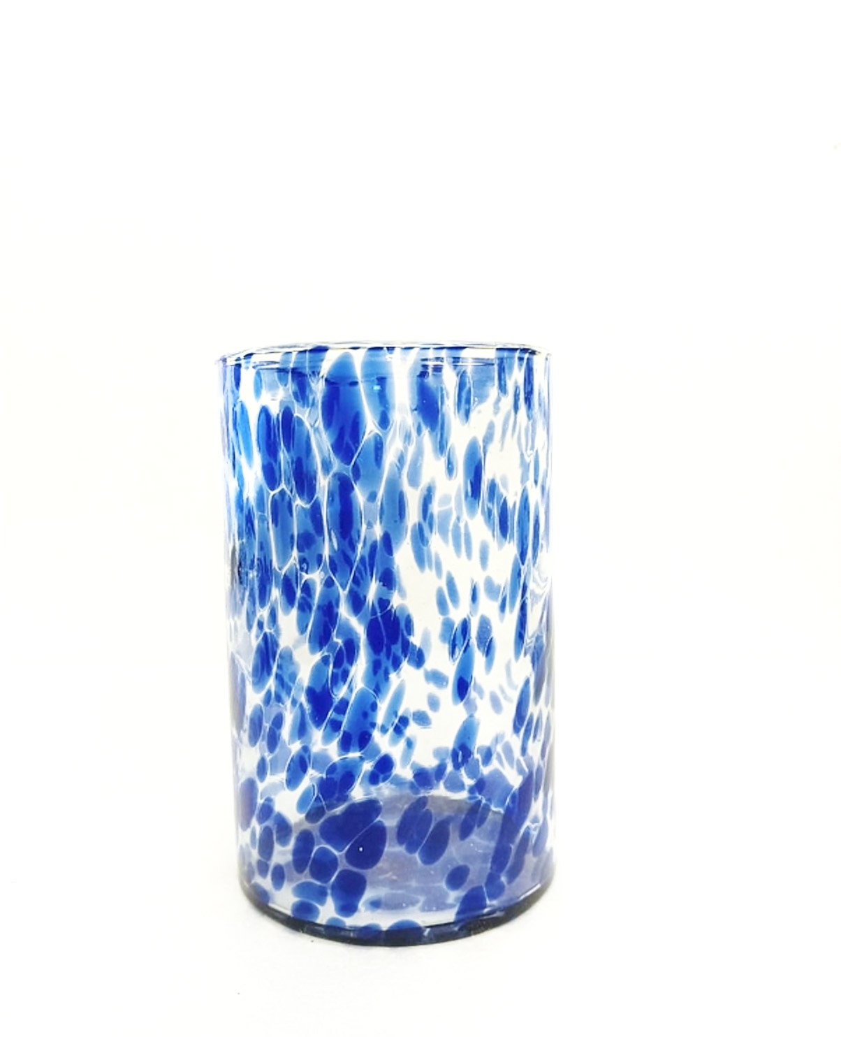 Speckled Recycled Glass Vase Blue 20cm Gift
