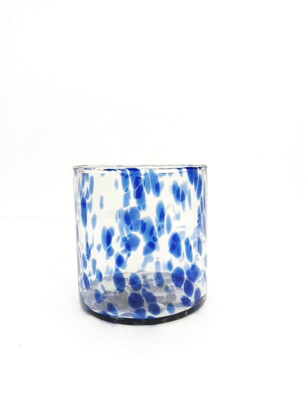 Speckled Recycled Glass Tealight Blue 11cm Gift
