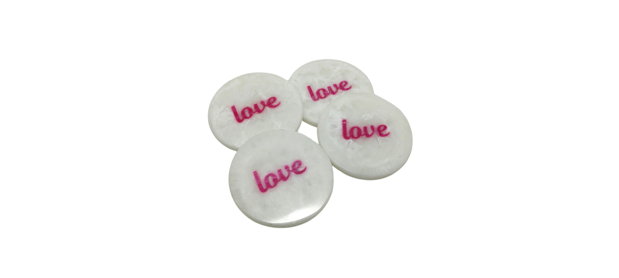 Love Resin  Coasters Set/4 Gift