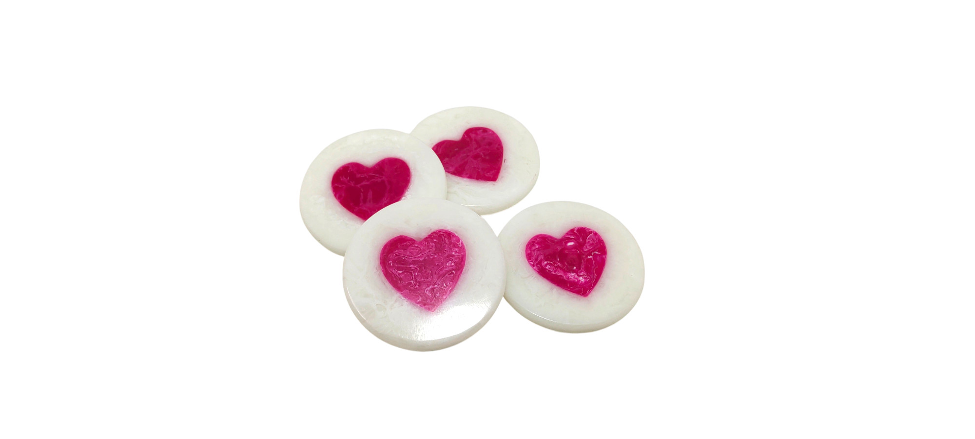 Heart Resin Coasters Set/4 Gift