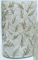 Leaf & Petal Mosaic Glass Vase 14x14x24 Gift