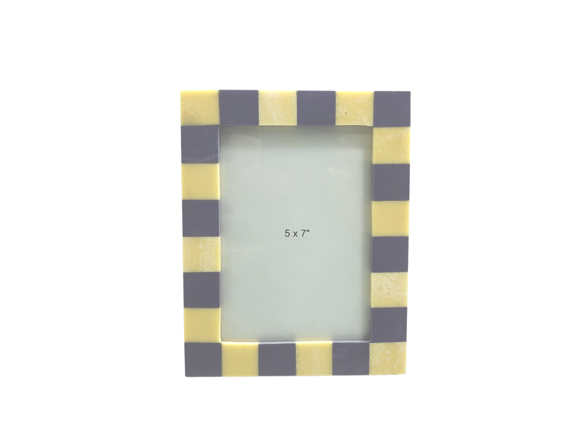 Liliac And Cream Chequered Photo Frame 5x7 Inches Gift