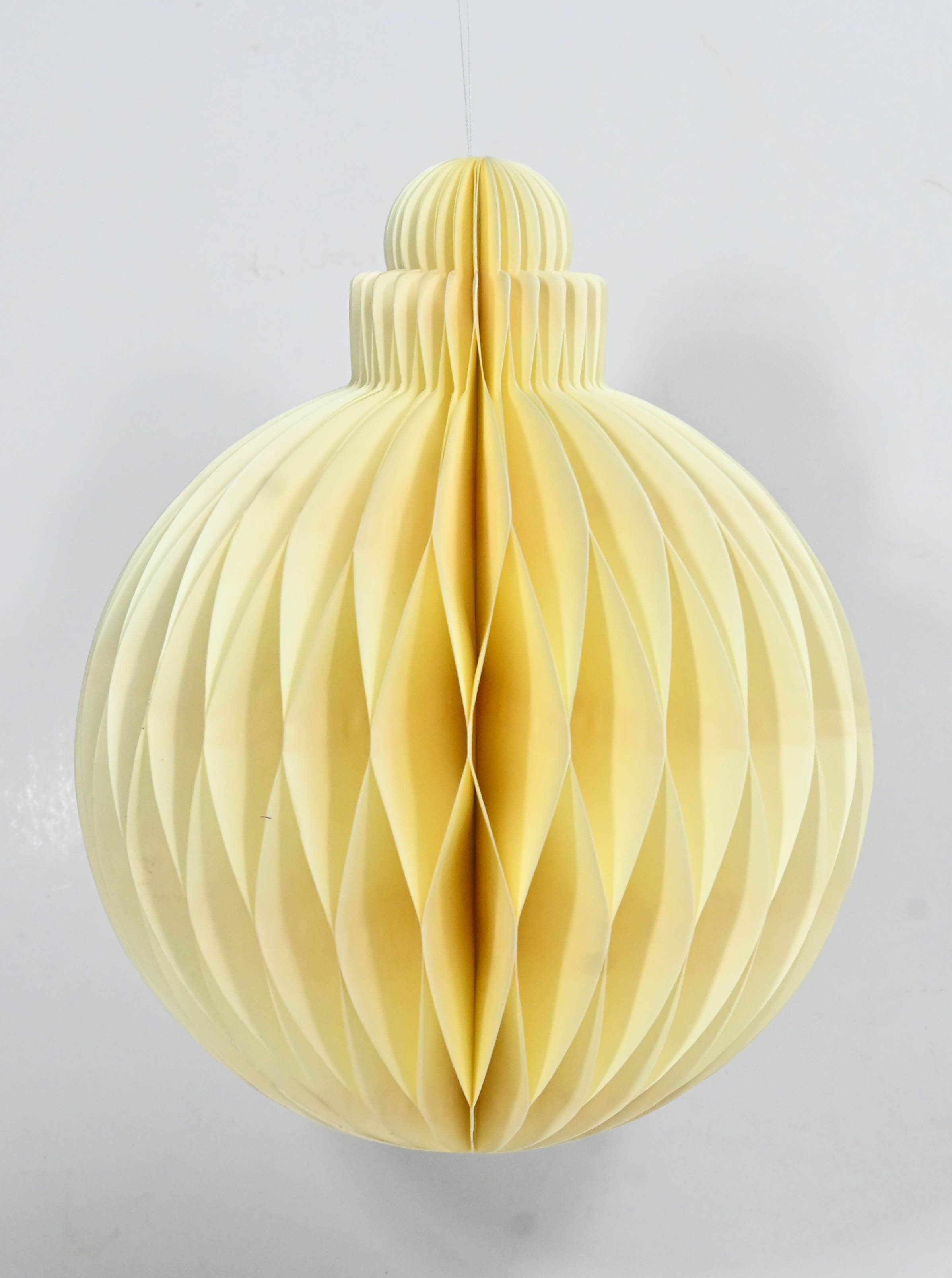 Round Bauble Hanging - 20cm Solid Ivory Gift