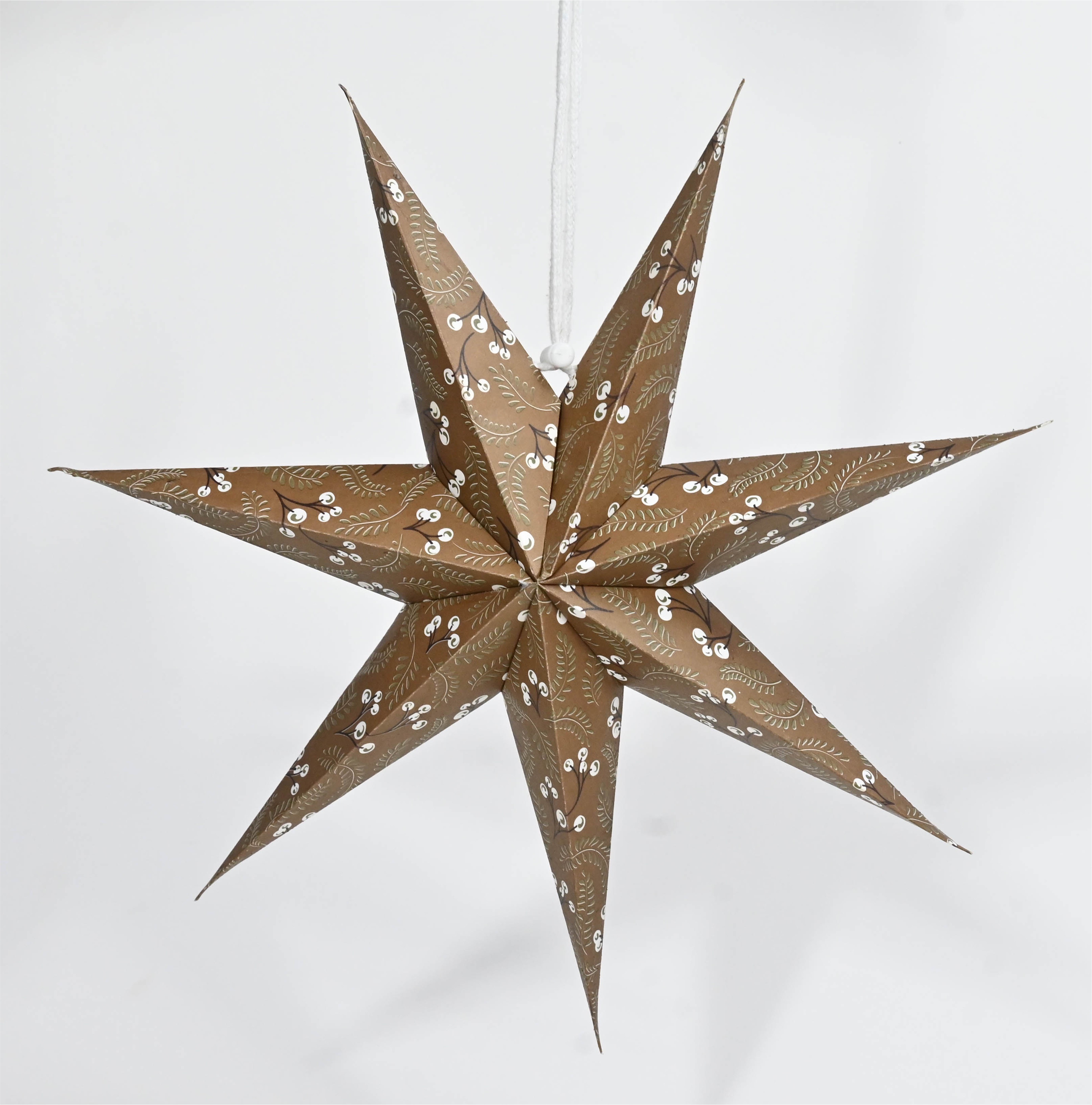Printed Star Hanging - 30cm Bronze Gift