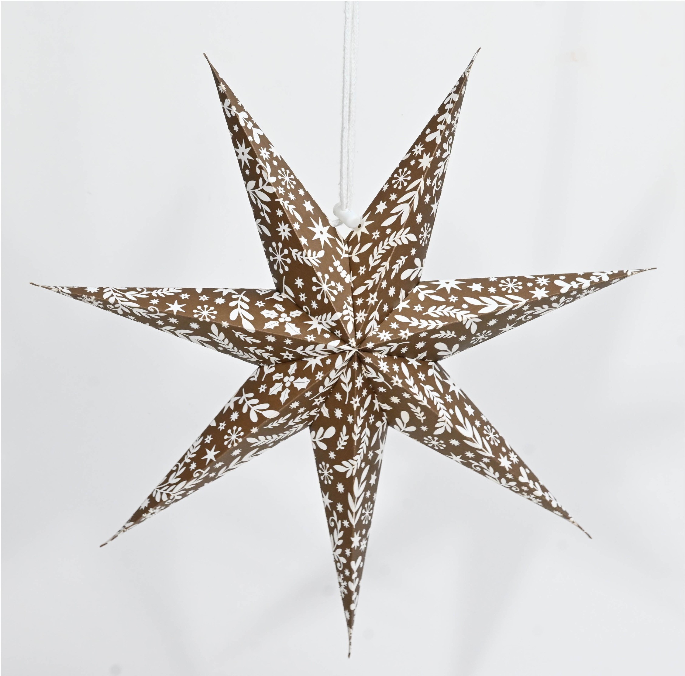 Printed Star Hanging - 30cm Bronze Gift