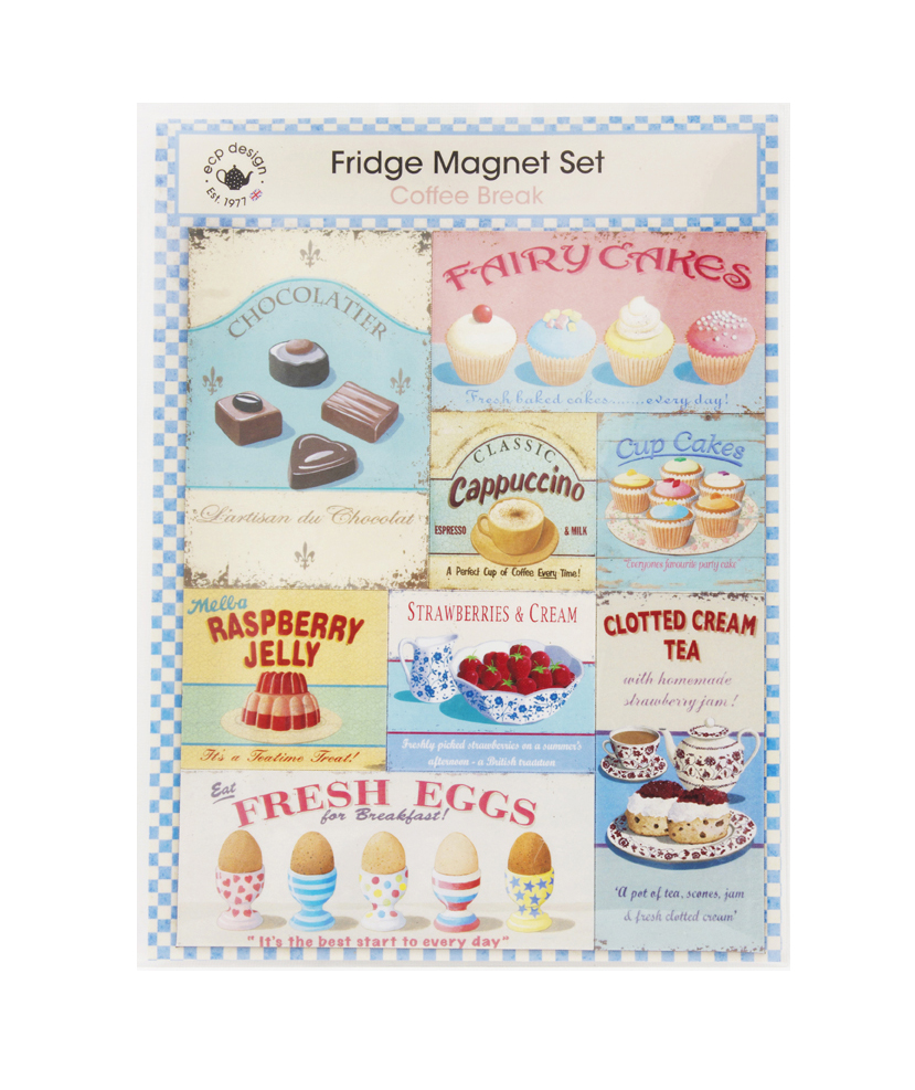 Coffee Break Fridge Magnet Set Gift