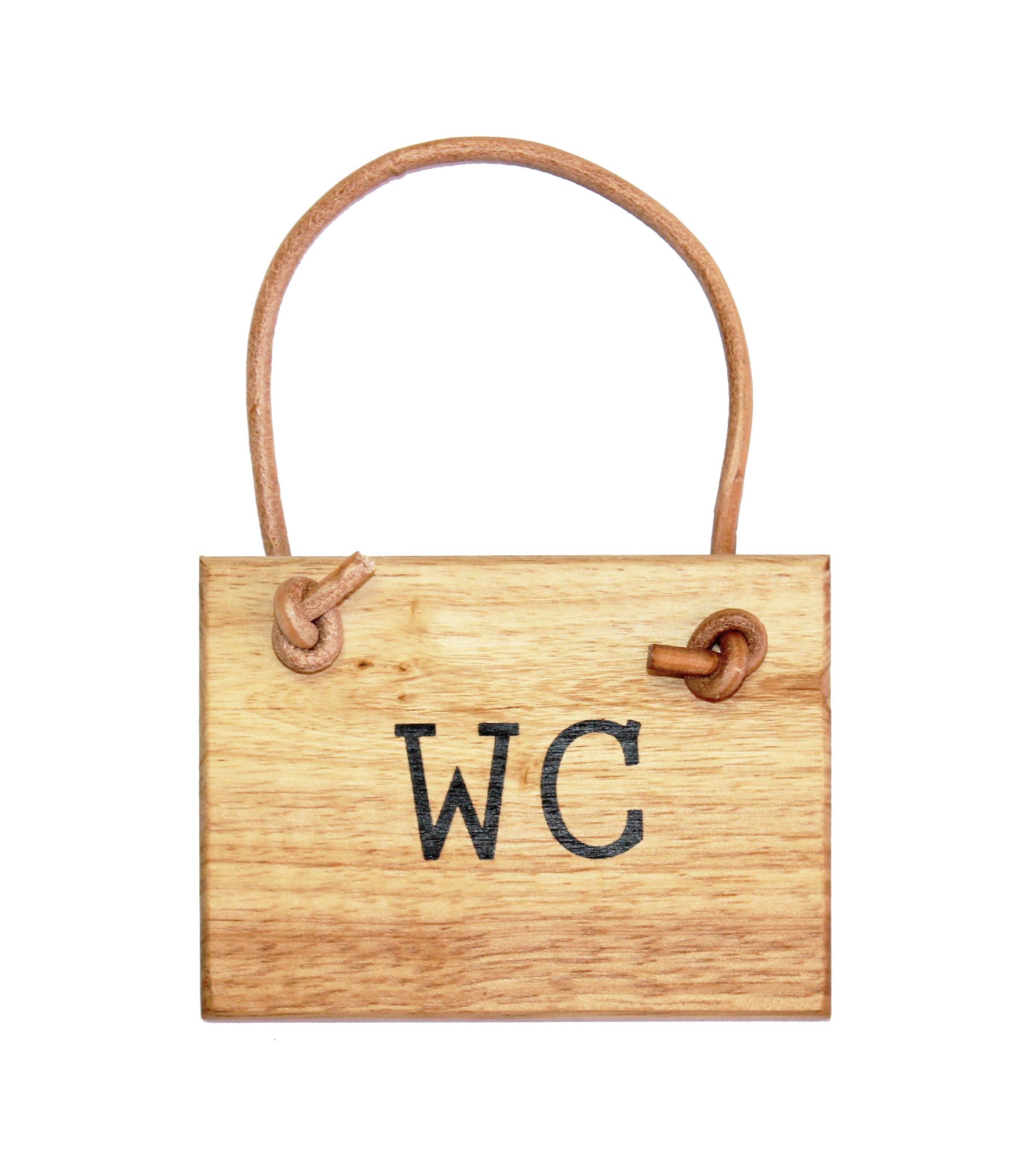 Oak Wc Sign 12 X 9cm Gift